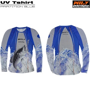 Wily Wear UV TShirt Partition Blue